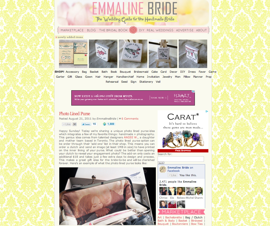 Emmaline Bride - ANGEE W. Photo lined Clutch Bags