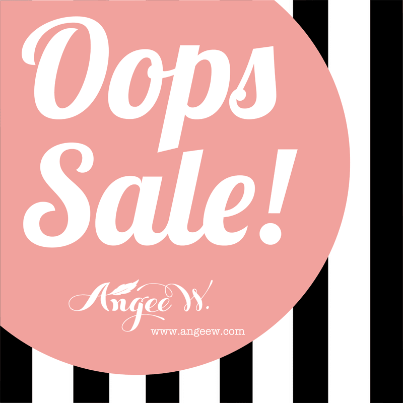 ANGEE W. Oops Sale Poster | Handmade Clutches with an Imperfection